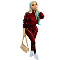 Women Solid Color Long Sleeve Zipper Jogger Set Sweatsuit Outfits Women Track Suit Fall 2 Piece Pants Set